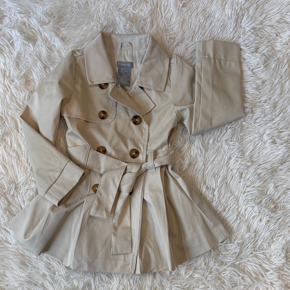Tahari Kids Beige Pea Coat